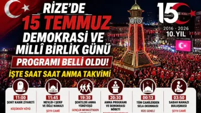 Rize'de 15 Temmuz Demokrasi ve Millî Birlik Günü'nün 10. yıl
