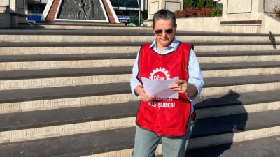 DİSK’e bağlı DEV EMEKLİ-SEN Rize İl Temsilcisi Arife Filiz Kösoğlu,