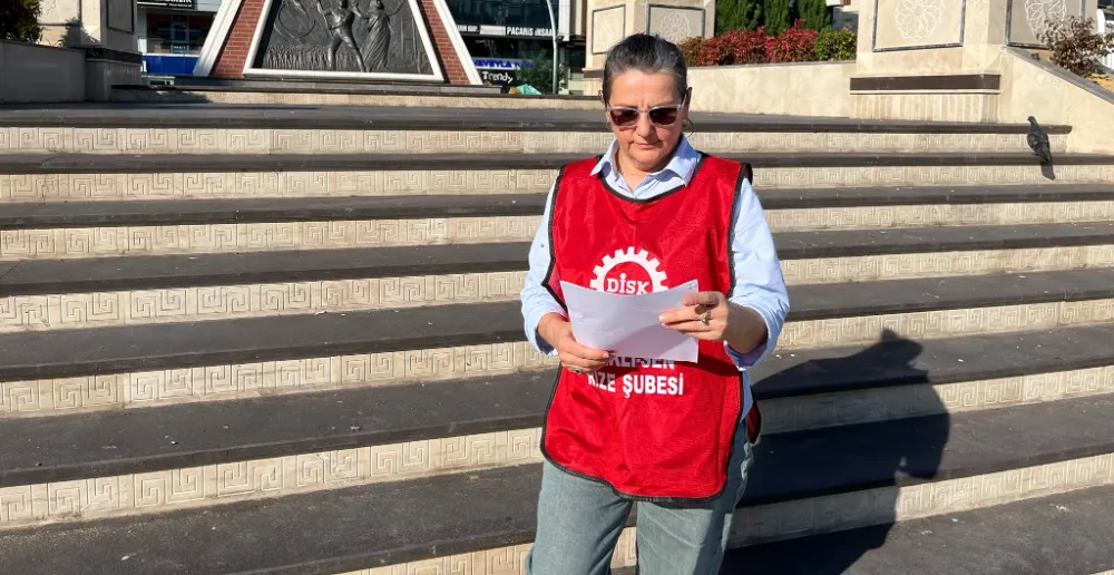 DİSK’e bağlı DEV EMEKLİ-SEN Rize İl Temsilcisi Arife Filiz Kösoğlu,
