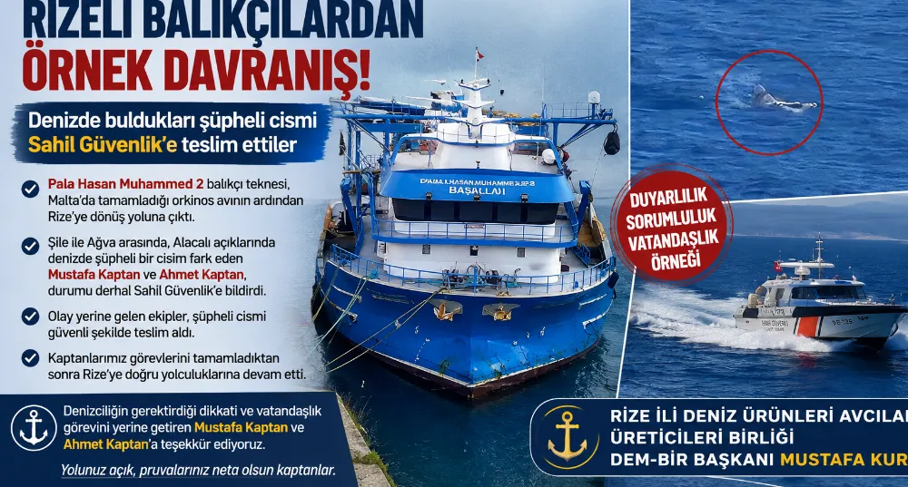 Rize İli Deniz Ürünleri Avcıları Üreticileri Birliği (DEM-BİR) Başkanı Mustafa