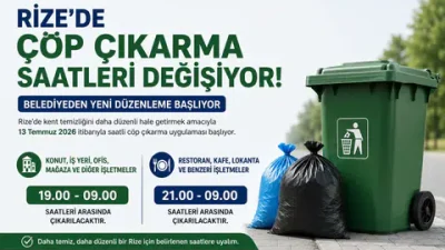 Rize Belediyesi, kent temizliğini daha düzenli hale getirmek amacıyla saatli