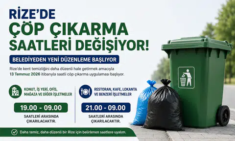 Rize Belediyesi, kent temizliğini daha düzenli hale getirmek amacıyla saatli