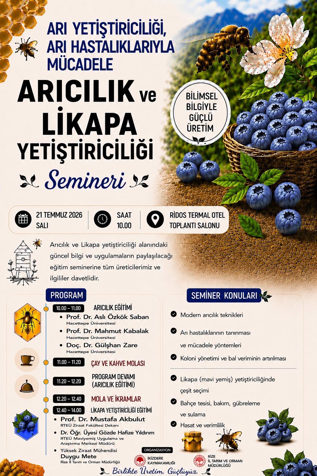 İKİZDERE KAYMAKAMLIĞI İLE TARIM ORMAN İL MÜDÜRLÜĞÜ İŞ BİRLİĞİNDE İKİZDEREDE