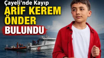 Rize’nin Çayeli ilçesinde yaşanan boğulma olayının ardından kaybolan Arif Kerem