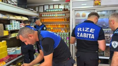 Rize Belediyesi Zabıta Ekipleri Şarküteri Denetimi yaptı