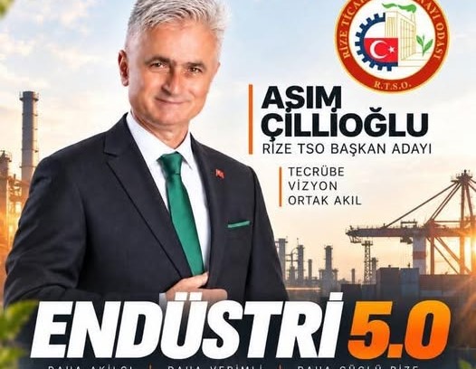 Rize Ticaret ve Sanayi Odası (RTSO) Başkan Adayı Asım Çillioğlu,