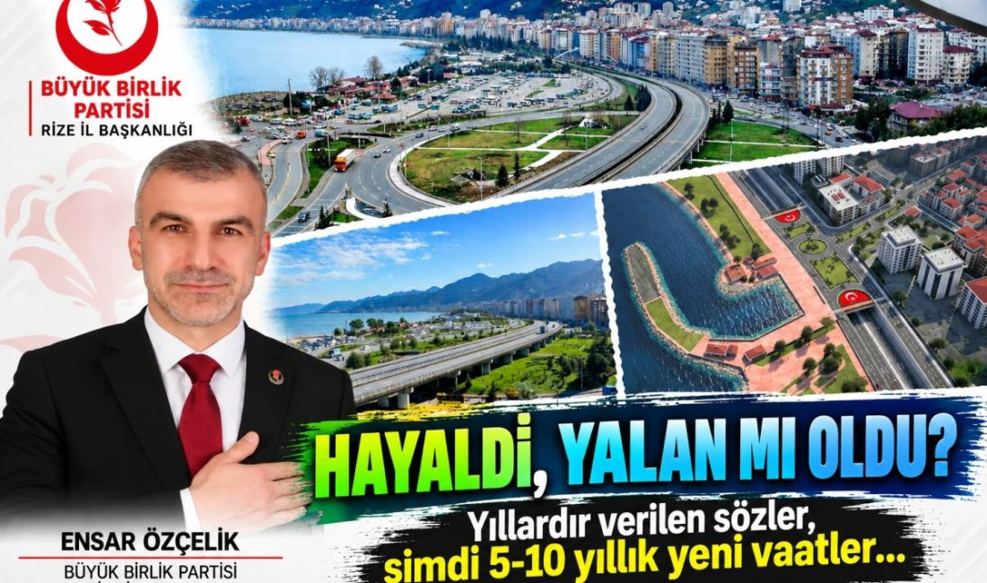 Büyük Birlik Partisi (BBP) Rize İl Başkanı Ensar Özçelik, Rize