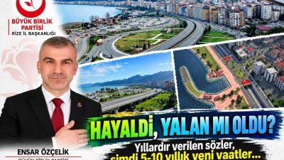 Büyük Birlik Partisi (BBP) Rize İl Başkanı Ensar Özçelik, Rize