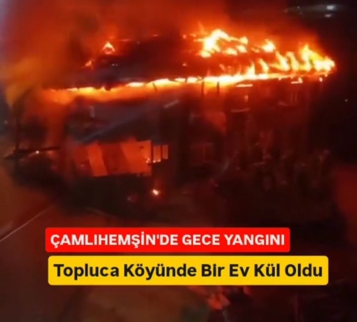 RİZE’nin Çamlıhemşin ilçesine bağlı Topluca Köyü Esentepe Mahallesi’nde gece saatlerinde
