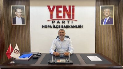 Hafta sonu yapılan Yeni Parti Hopa İlçe Başkanı Şükrü Aydemir