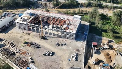 Rize İl Özel İdaresi’nin Çorapçılar Yerleşkesi’nde yapımı devam eden Atölye