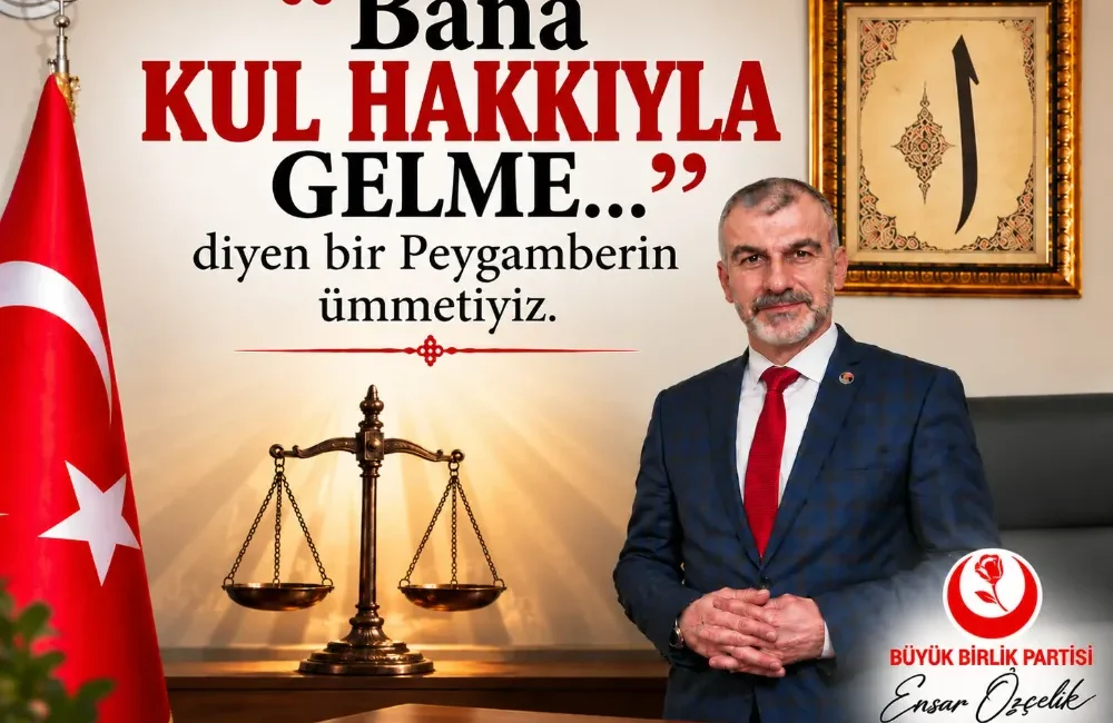 Büyük Birlik Partisi (BBP) Rize İl Başkanı Ensar Özçelik, kul